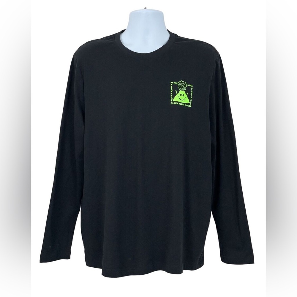 Hurley Mens T-shirt Long Sleeve Aloha Hawaii Have Fun Surf Black